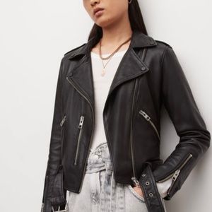 AllSaints Balfren Leather Biker Jacket